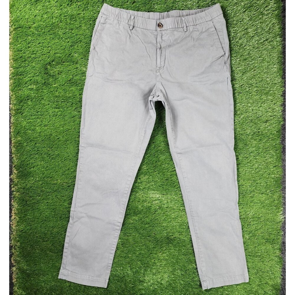 Bearbottom Relaxed Stretch Chino Pants Men's Size XL Gray 36x30 Trousers